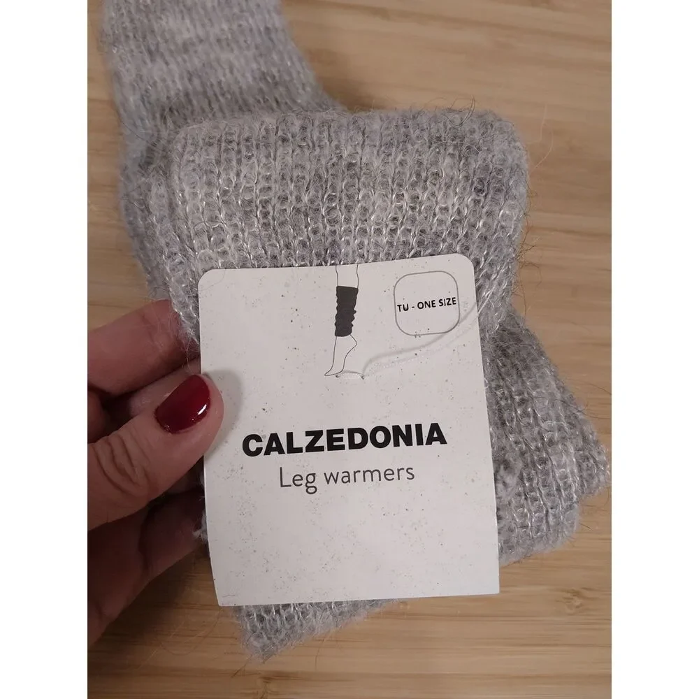 Calzedonia Women ALPACA WOOL blend  Soft leg warmers GREY/GRIGIO PERLA-ONE SIZE